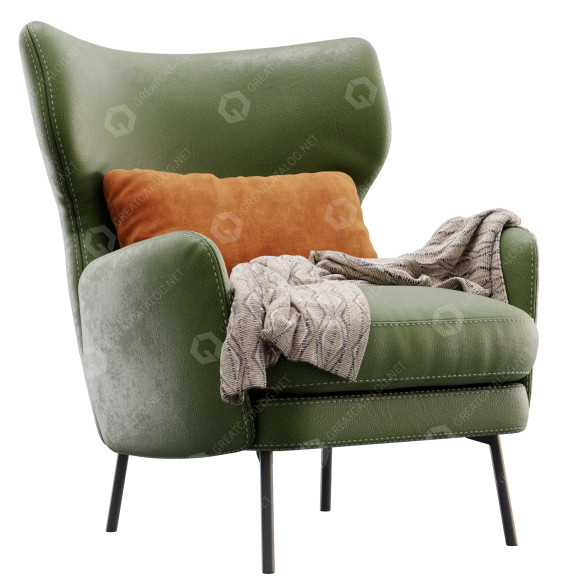 Fotel Sits Leather Alex model 3D