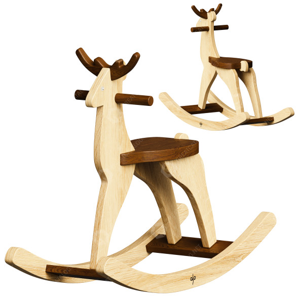 Іграшка Wooden Rocking Deer 3D модель