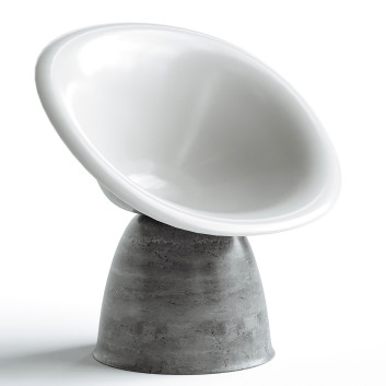 Fotel  1stDibs Mid White by Imperfettolab Model 3D