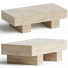 Stolik kawowy 1stDibs Modern Monolithic Travertine - Admiral