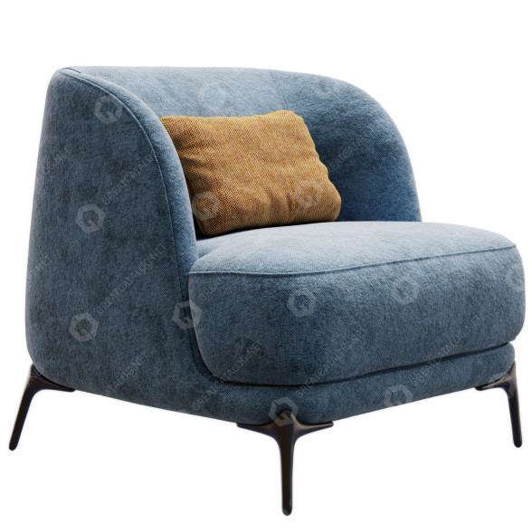 Sillón Novamobili Velvet Modelo 3D