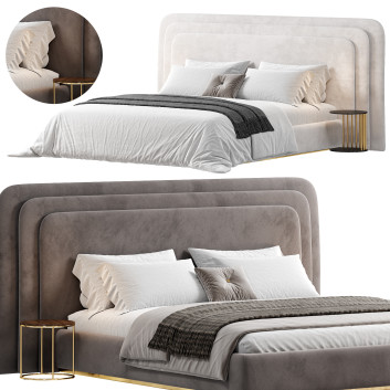 Cama y mesitas de noche  1stDibs Voyage Royal Italy Modelo 3D