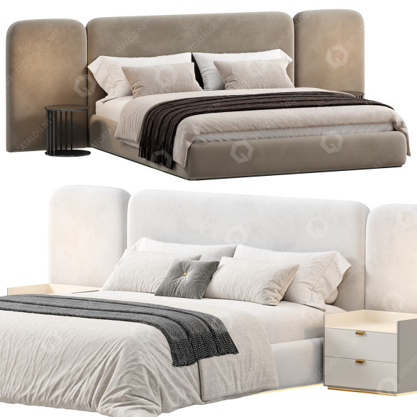 Bed and Bedside Tables The High Wall Wanda 3D model