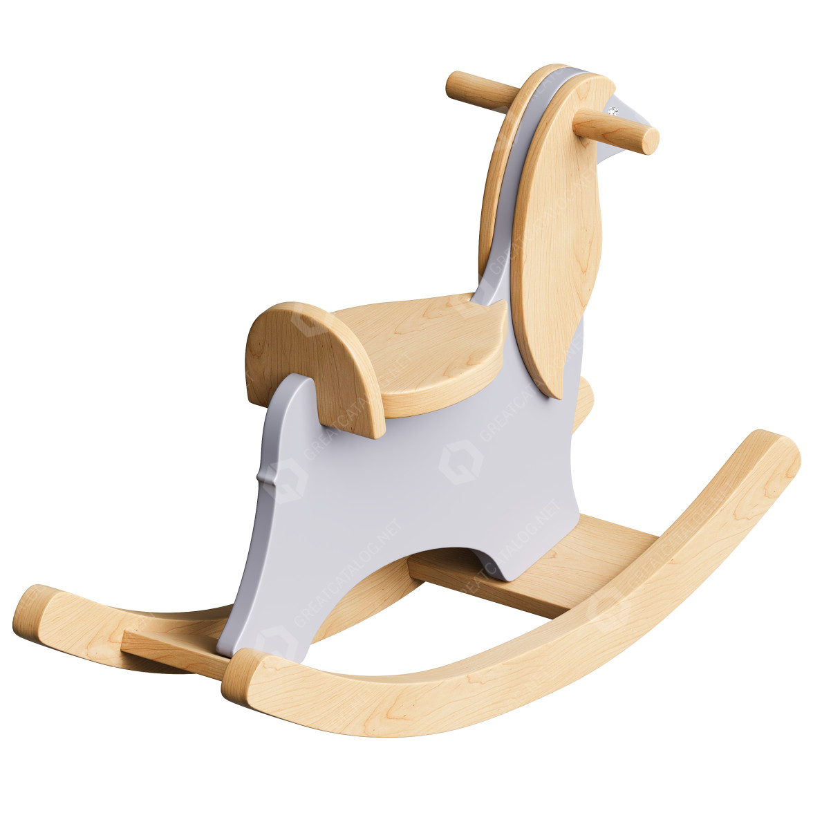 Toy Wooden Rocking Dog 3D model - GreatCatalog 24820