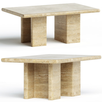 Stolik kawowy  1stDibs Travertine Model 3D