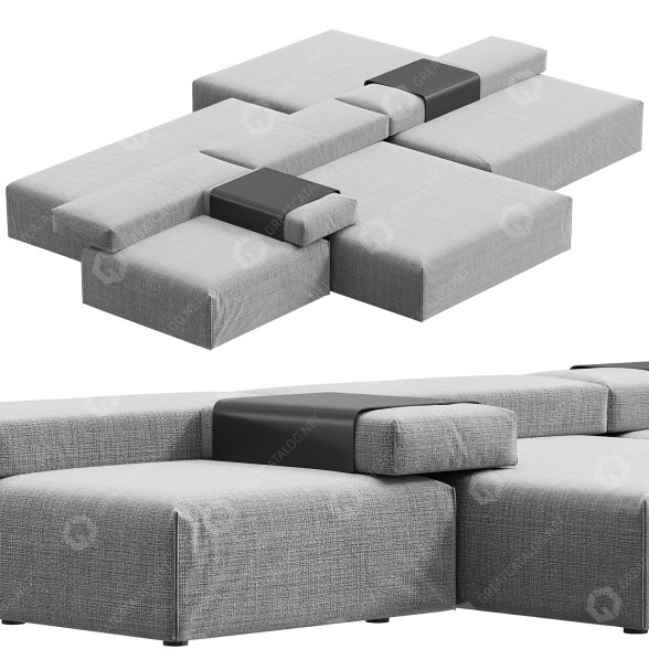 Диван Wendelbo Cinder Block by Luca Nichetto 3D модель