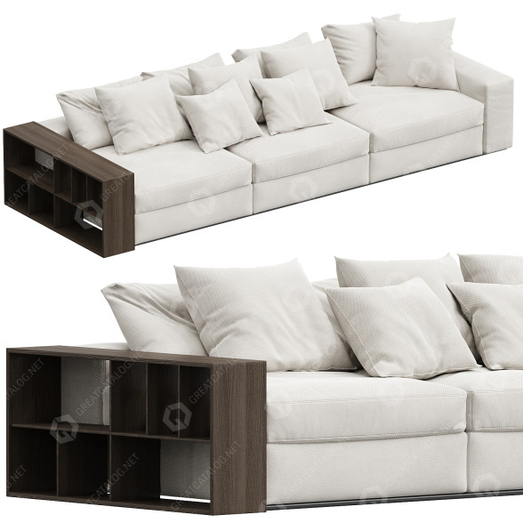 Sofa Flexform Groundpiece 11MXA model 3D