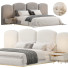 Bed and Bedside Tables Evmoda Queen Modern - Zikkoo