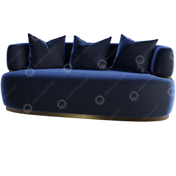 Sofa Blue 3D-Modell