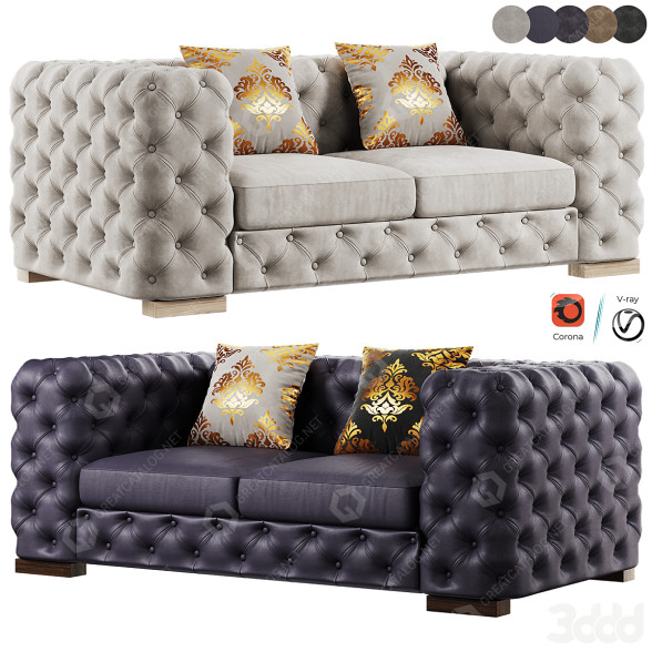 Sofá Chesterfield Modelo 3D