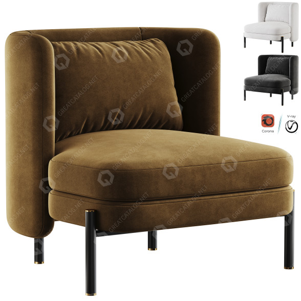 Fauteuil Ana Roque Interiors Milos modèle 3D