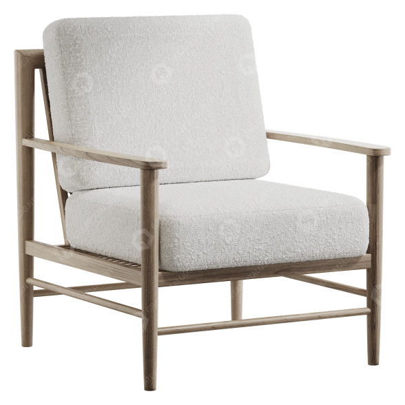 Armchair Oucle Cane 3D model
