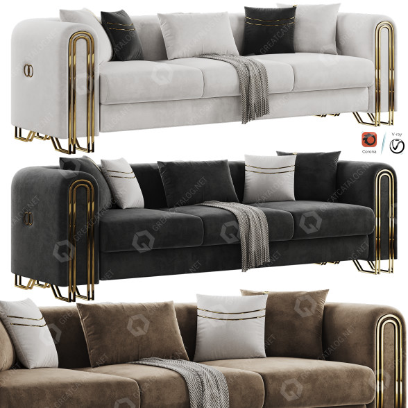 Диван FH 7234 Luxury Set by FurnitureHub 3D модель