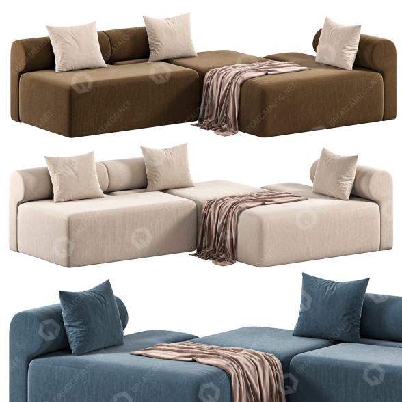 Sofa Bundle Stage 008 2 3D model
