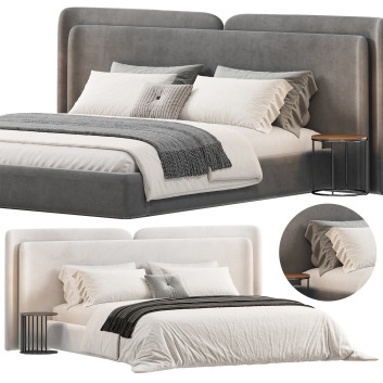 Cama y mesitas de noche  Valletta Modelo 3D