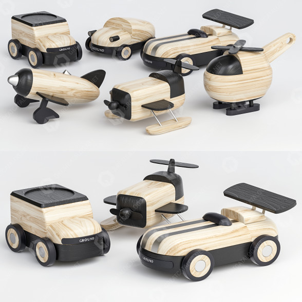 Іграшки Wooden by S2Victor 3D модель