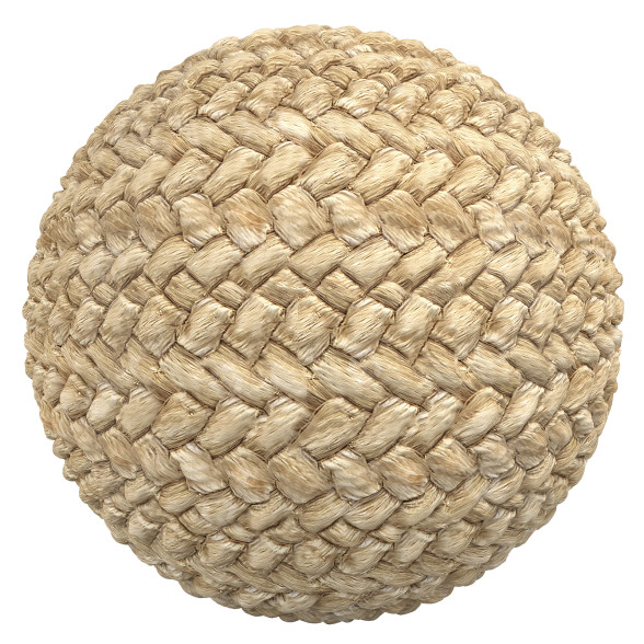 Мотузка Braided Seagrass Weaving Weaver 3D модель
