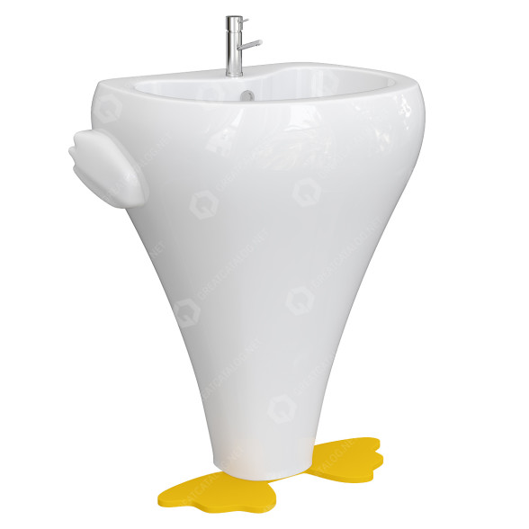 Lavabo Creavit Ducky modèle 3D