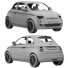 Coche Fiat 500 La Prima - zifir3d