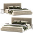 Bett und Nachttischchen Meridiani Meridiani Scott Bed - zvezdaboy