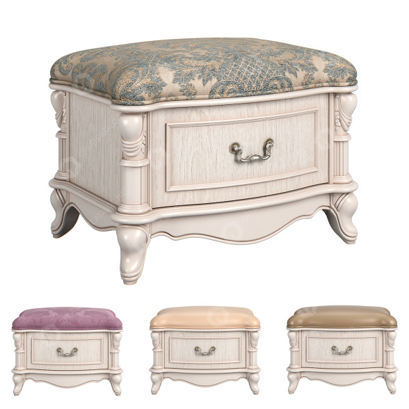 Пуф Carpenter 230 Casual Foot with One Drawer 3D модель