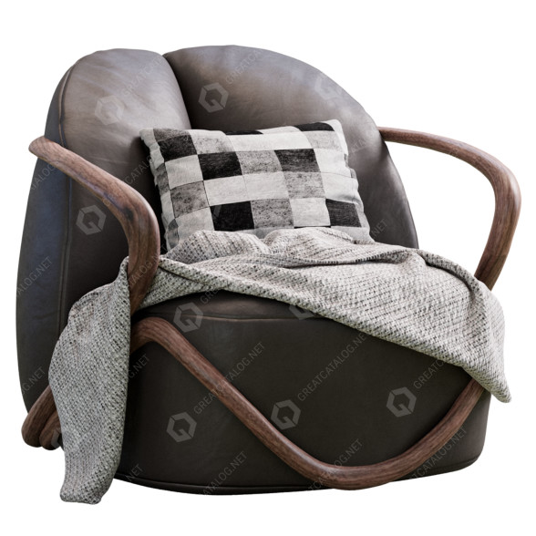 Fotel Giorgetti Hug Leather model 3D