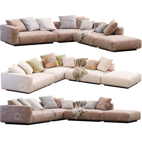 Sofa Flexform Grandemare Big model 3D