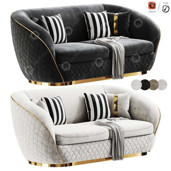 Диван Poltrona Frau FH 7190 Robin Set by FurnitureHub 3D модель