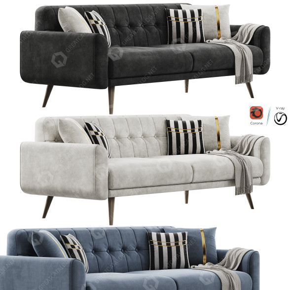 Диван Gallway 3 Seater Clic Clac by FurnitureHub 3D модель