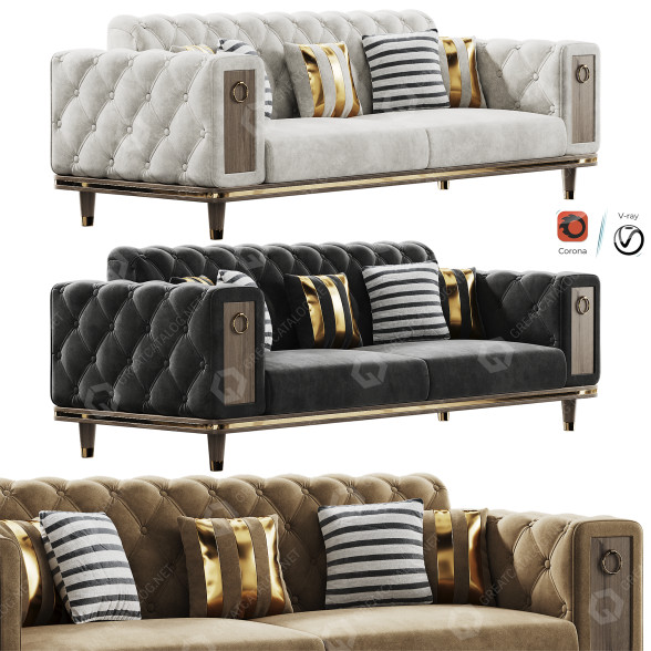 Диван FH 7201 Set by FurnitureHub 3D модель