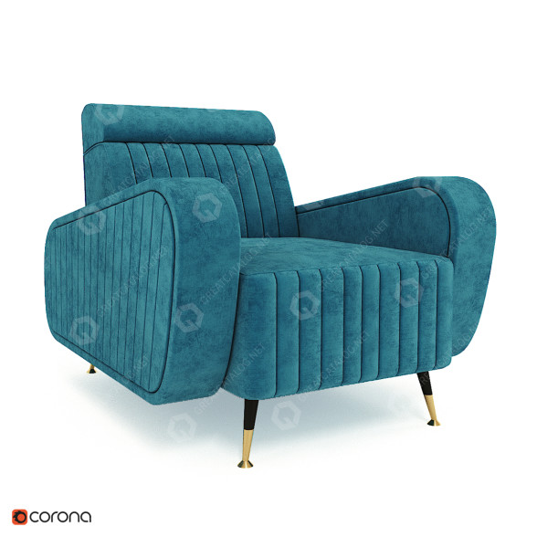 Fotel Mezzo Collection Harrison model 3D