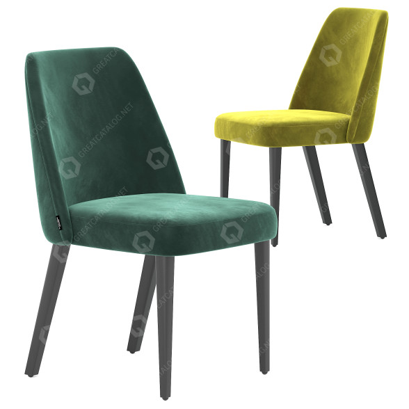 Chair La Cividina Velour 3D model