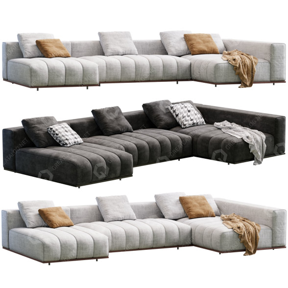Canapé Minotti Goodman modèle 3D