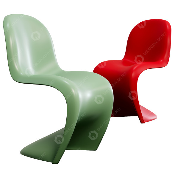 Стілець Vitra Panton 3D модель