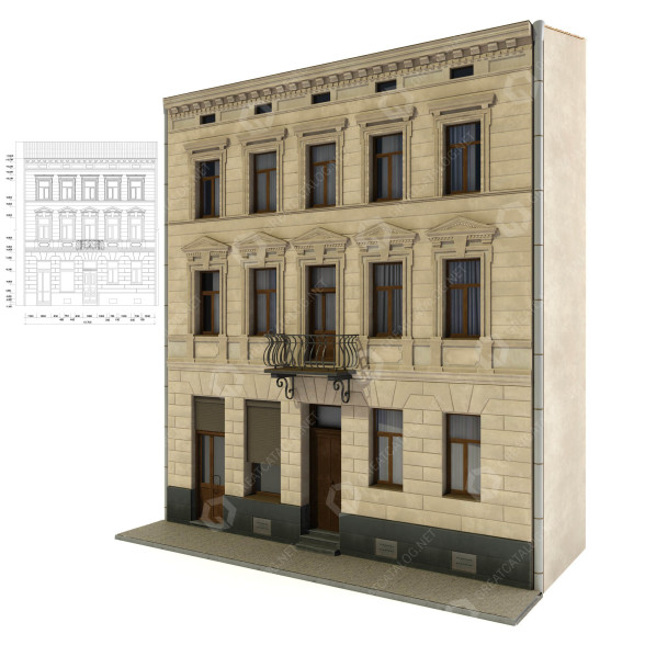 Будівля Facade Lv 3D модель