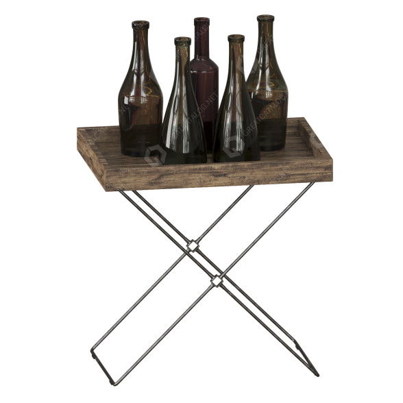 Бутылки Set with Table 3D модель