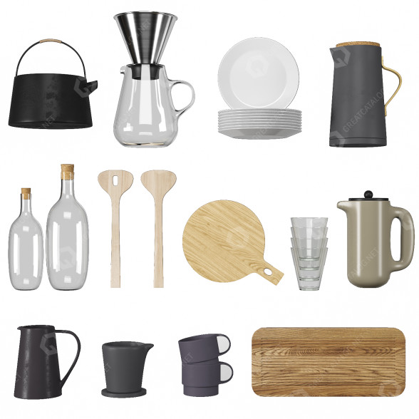 Посуд Kitchen Set 02 3D модель