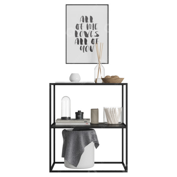 Gestell und Dekor Scandinavian Decor Set 04 3D-Modell