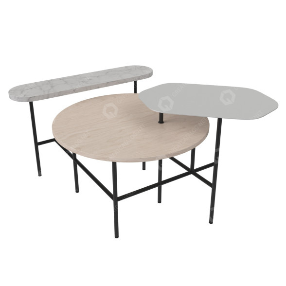 Coffee Table &Tradition Palette JH6 3D model