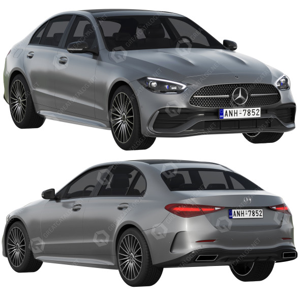 Samochód Mercedes-Benz C-Class 2022 model 3D