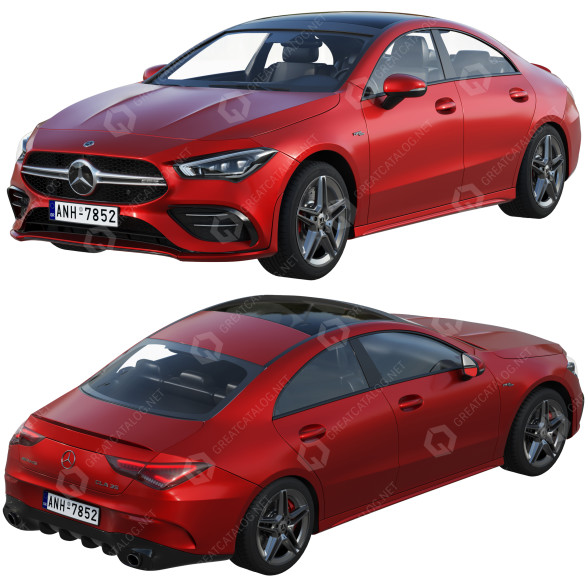 Samochód Mercedes-Benz CLA35 AMG model 3D