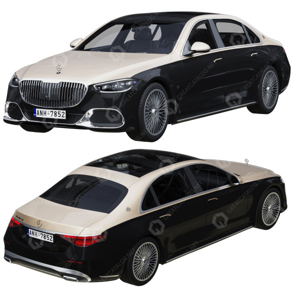 Автомобиль Mercedes-Benz S-Class Maybach 3D модель