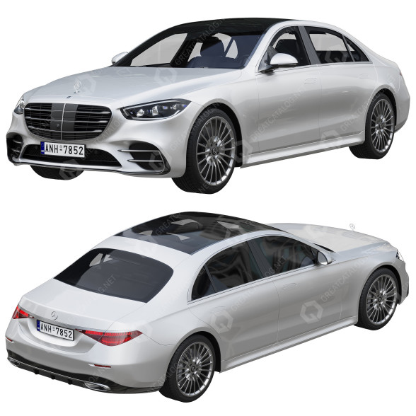 Автомобиль Mercedes-Benz S-Class W223 3D модель