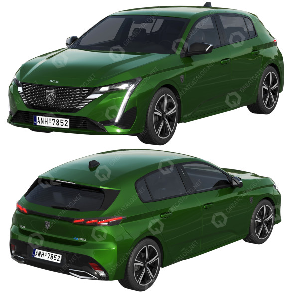 Coche Peugeot 308 Modelo 3D