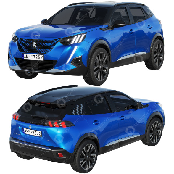 Auto Peugeot 2008 3D-Modell
