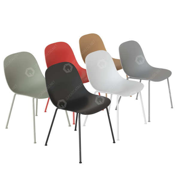 Стілець Muuto Fiber 3D модель