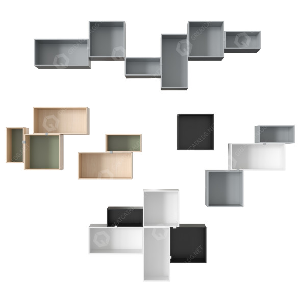 Полиці Muuto Mini Stacked Storage System 3D модель