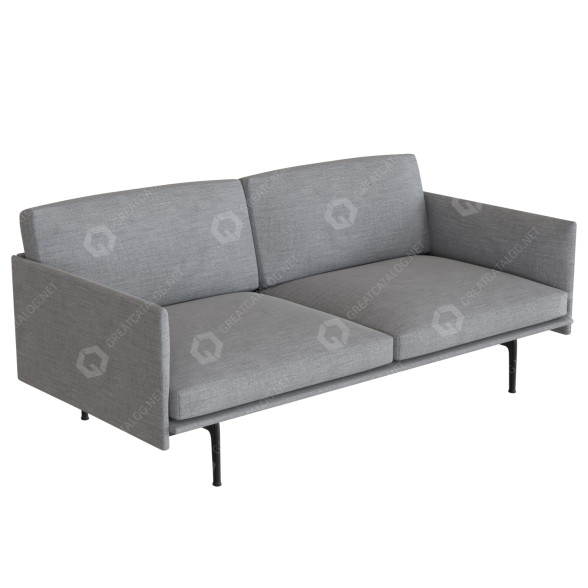 Диван Muuto Outline 2 Seater 3D модель