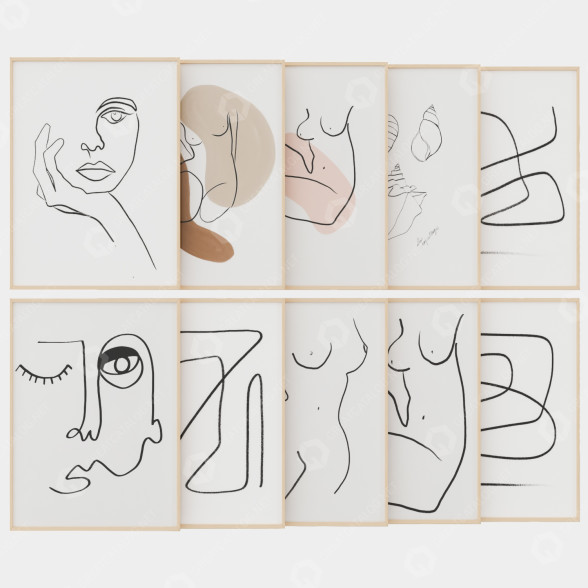 Картини Art Work Set 30 3D модель