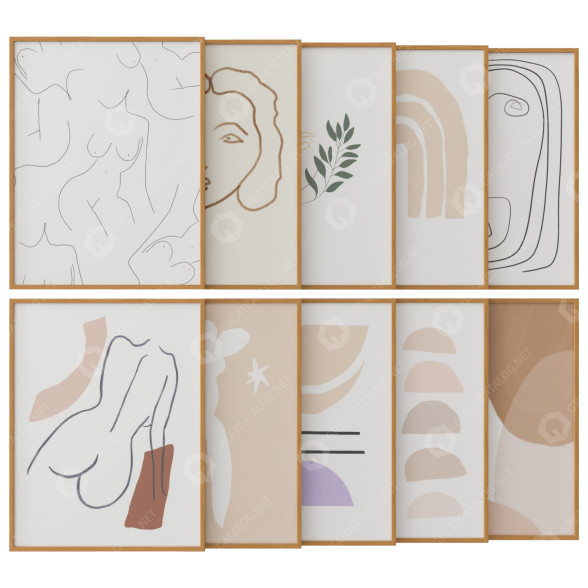 Картини Art Work Set 31 3D модель